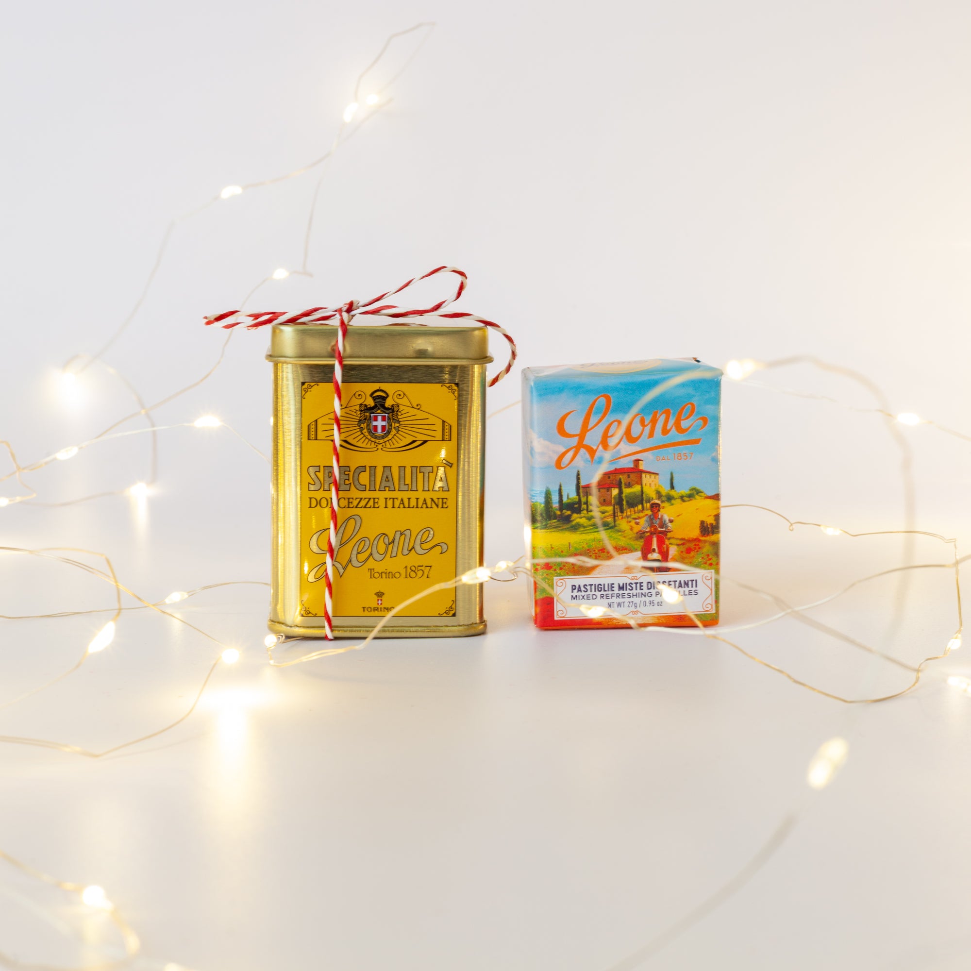Weihnachtsdose Pastiglie Leone - mit Pastillen