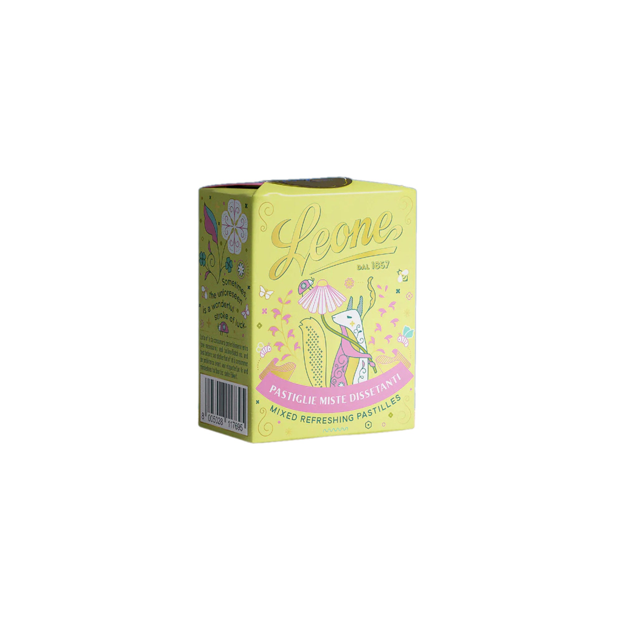 Pastiglie Leone Kollektion kleine Geschichten vom Glück mit Eichhörnchen und gemischten Pastillen