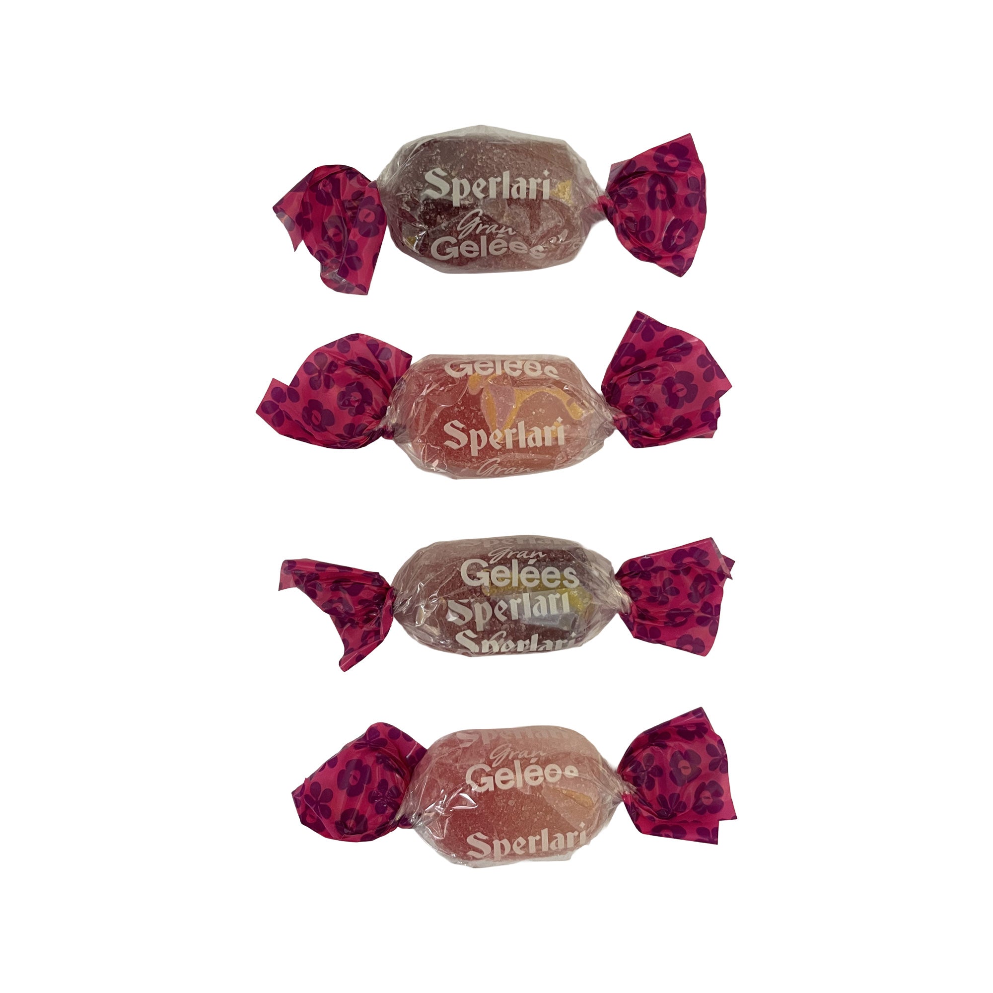 Fruchtgeleebonbons Sperlari Viola Mora Fragola Rosa