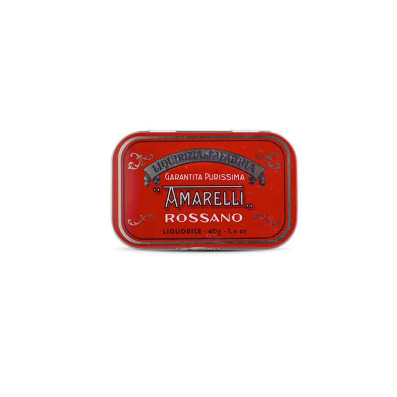 Pure Lakritzstücke Rossa von Amarelli Spezzatina rote Dose Nostalgie