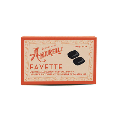 Amarelli Favette Lakritz Stückchen mit Clementinen aus Kalabrien 100g