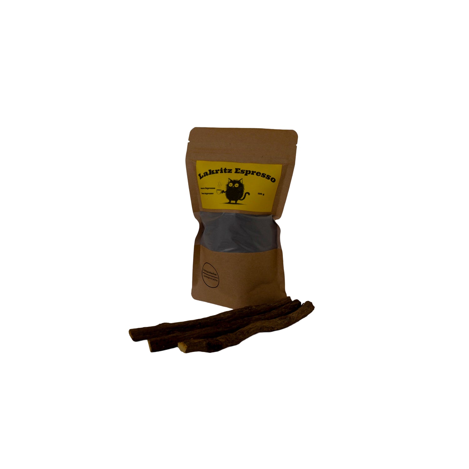 Kaffee mit Lakritzpulver