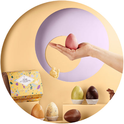 Schokoladeneier in Gelb - 3 Genussorten  Chiambretto