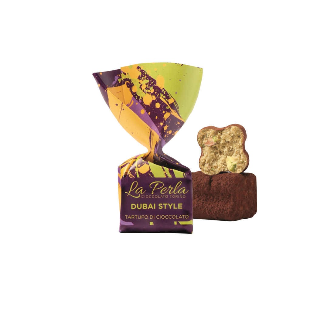 Trüffelpralinen mit Pistazie und Kadayif (Engelshaar) In Nome delle Caramelle