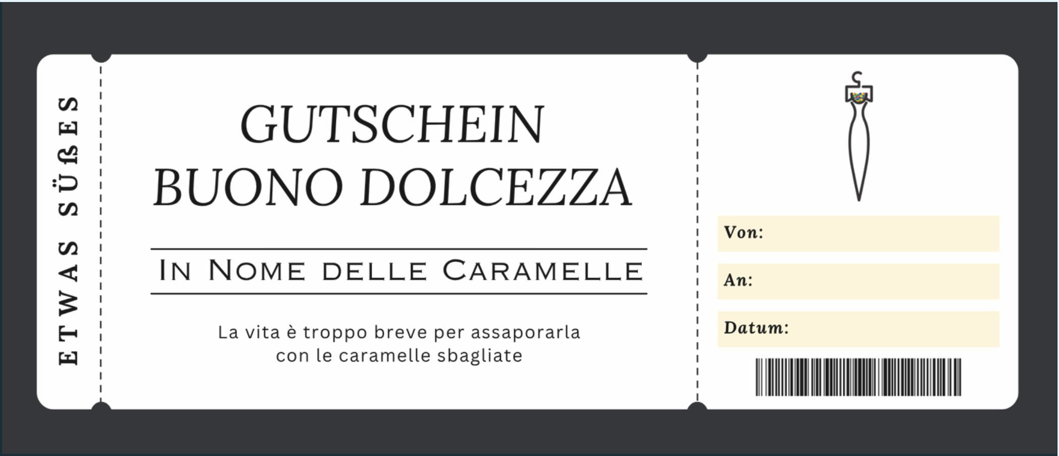 Geschenk-Gutschein In Nome delle Caramelle