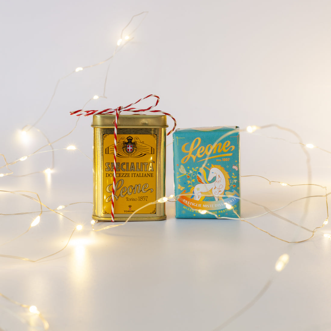 Weihnachtsdose Pastiglie Leone - mit Pastillen