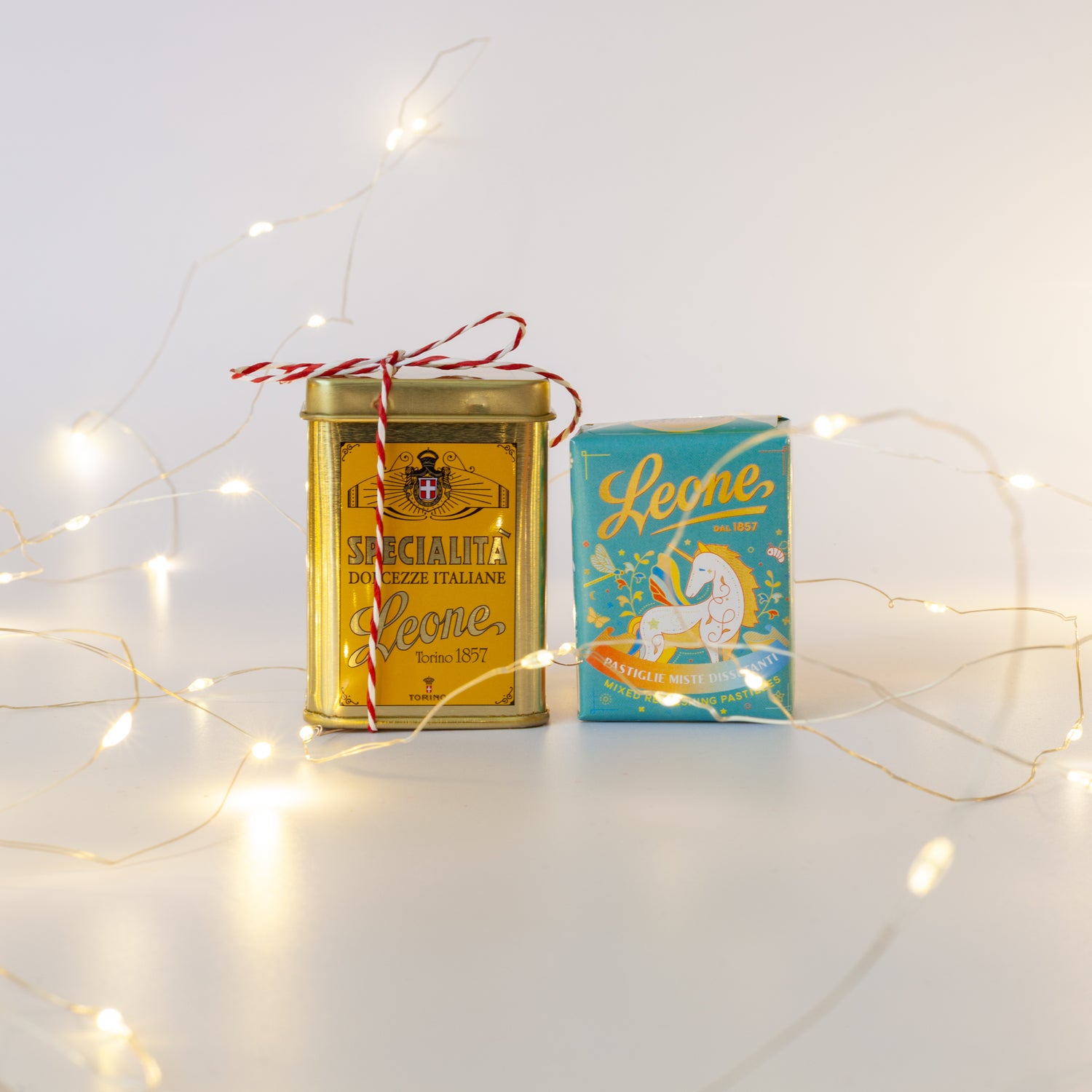 Weihnachtsdose Pastiglie Leone - mit Pastillen