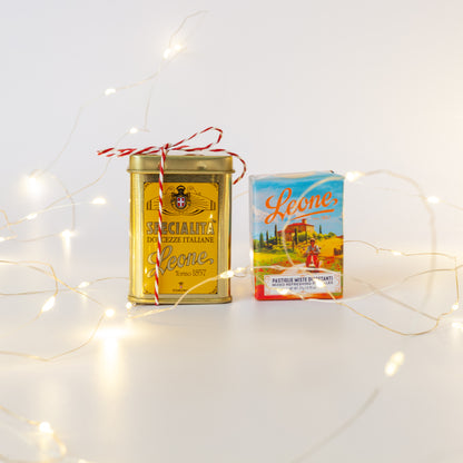 Weihnachtsdose Pastiglie Leone - mit Pastillen