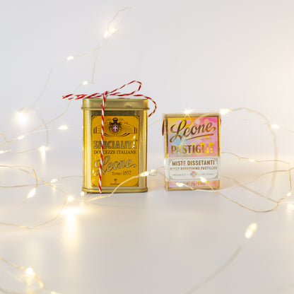 Weihnachtsdose Pastiglie Leone - mit Pastillen