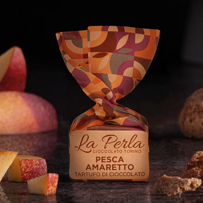 Haselnusspraline Pfirsich und Amaretto La Perla di Torino