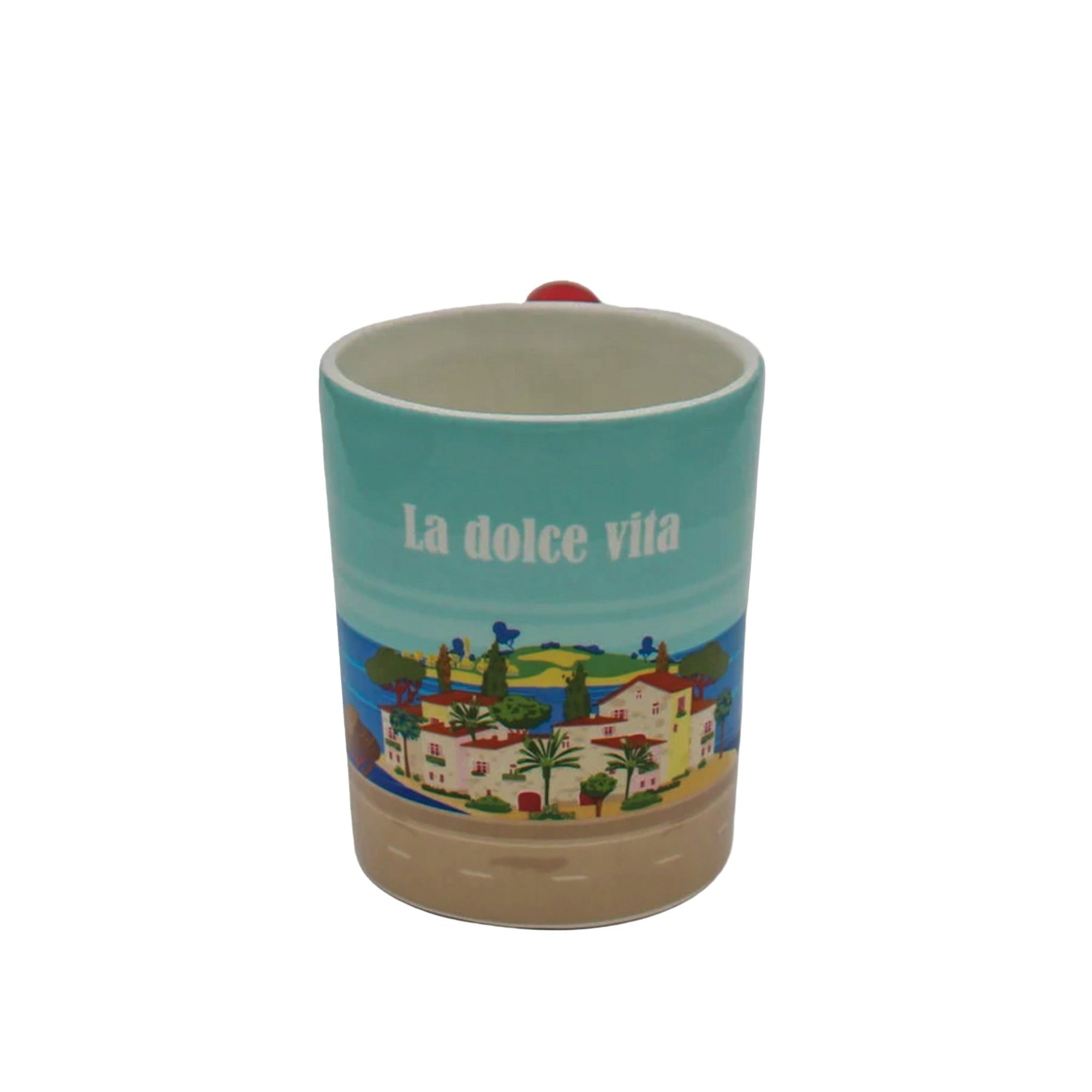 Tasse "La dolce vita" für den Geschenkset von Leone x Vespa