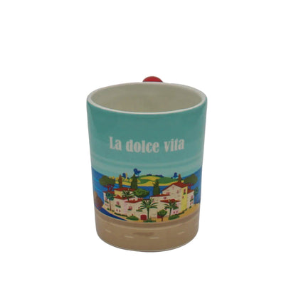 Tasse "La dolce vita" für den Geschenkset von Leone x Vespa
