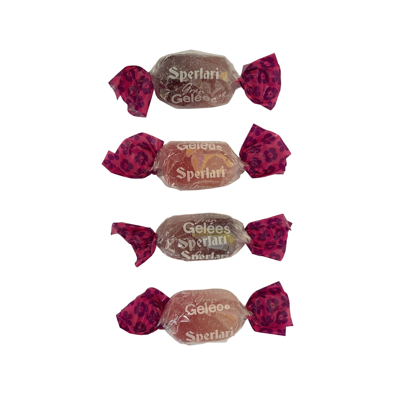 Fruchtgeleebonbons Sperlari Viola Mora Fragola Rosa