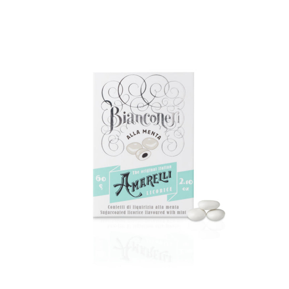 Amarelli Bianconeri mit Minze 60g Schachtel