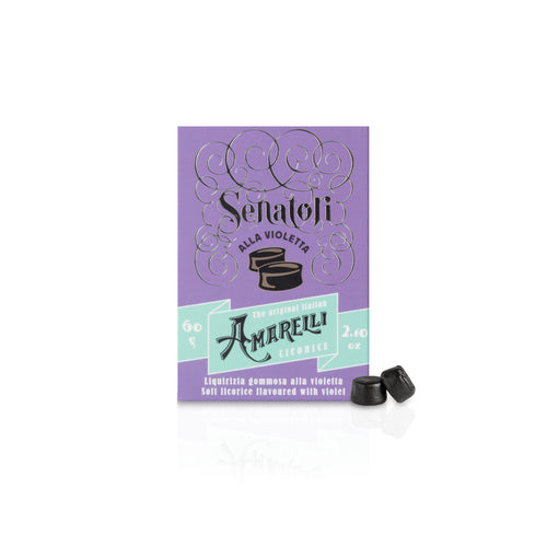 Amarelli Senatori mit Veilchen 60g Schachtel