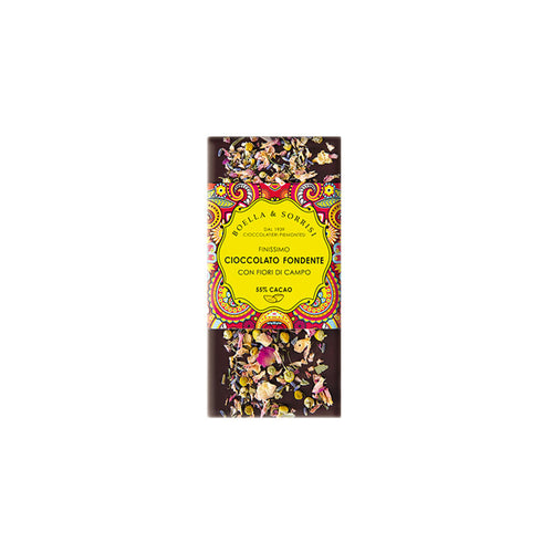 Zartbitterschokolade mit Blüten von Boellla & Sorrisi