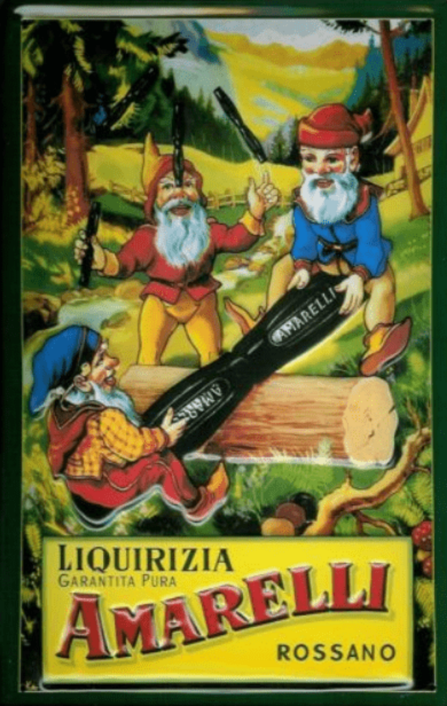 Amarelli Blechschild von Nanetti Lakritze menta