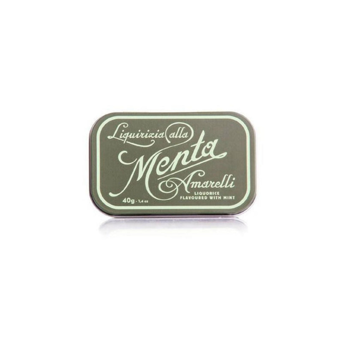 Grüne Dose Amarelli Lakritze mit Minze